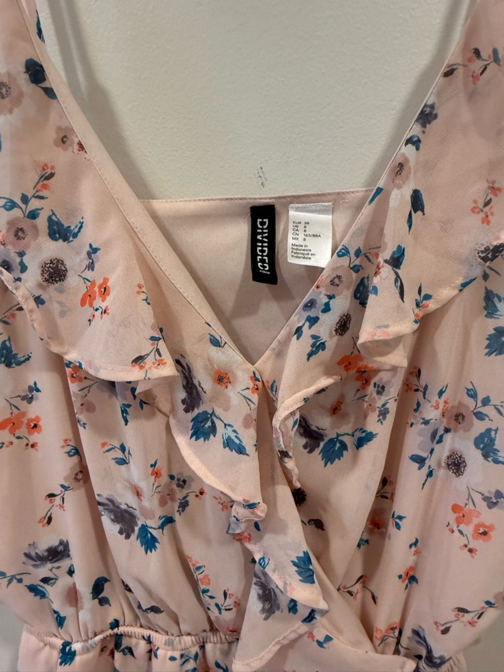 Blush Pink Floral Ruffle Sundress - Picture 3 of 3